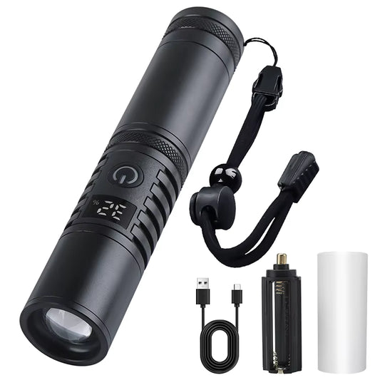 BlastraPro - 2-in-1 Ultrahelle Taschenlampe mit Typ-C-Schnellladung und Powerbank